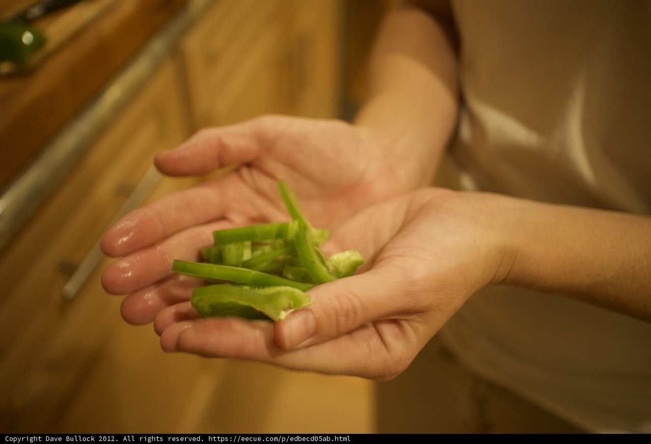 Freshly Picked Green Peppers