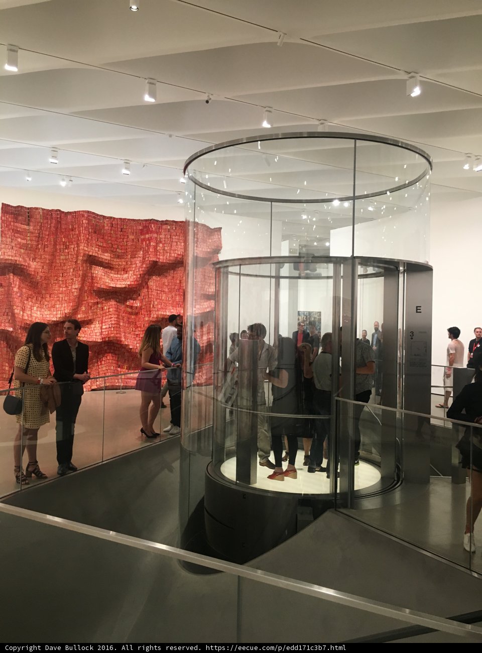 Glass Elevator in The Broad Museum