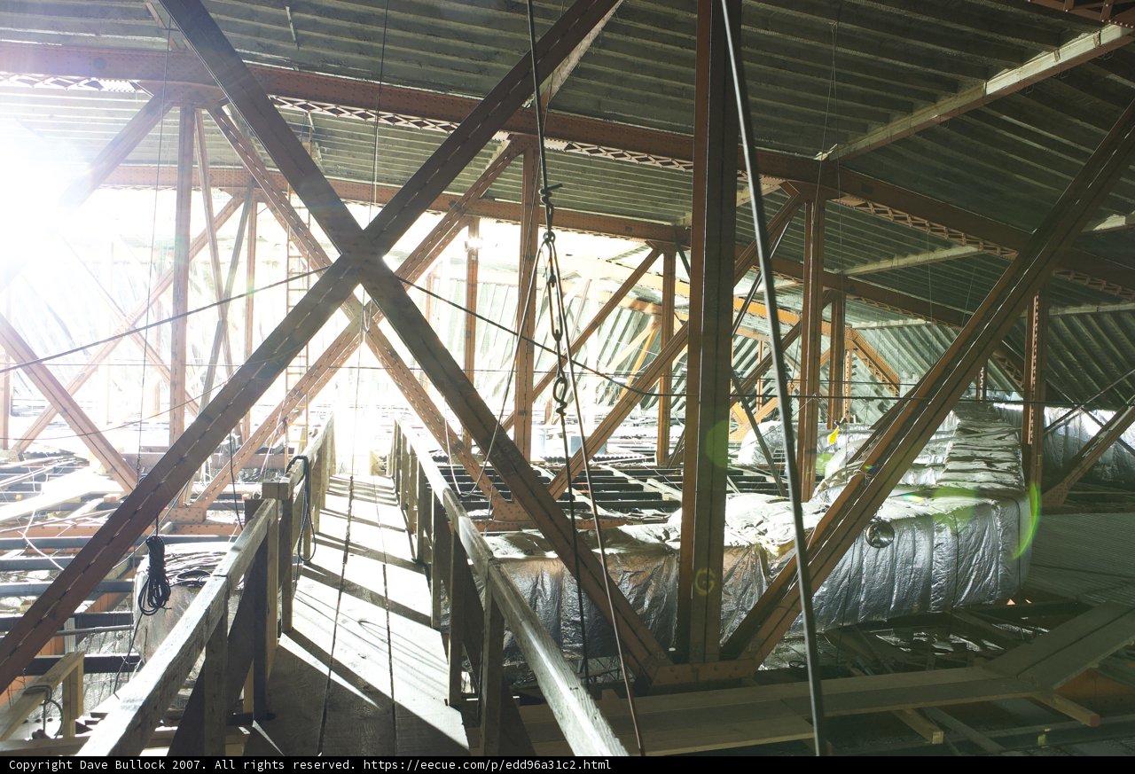 Rustic Wooden Beams in a Sheltered Building