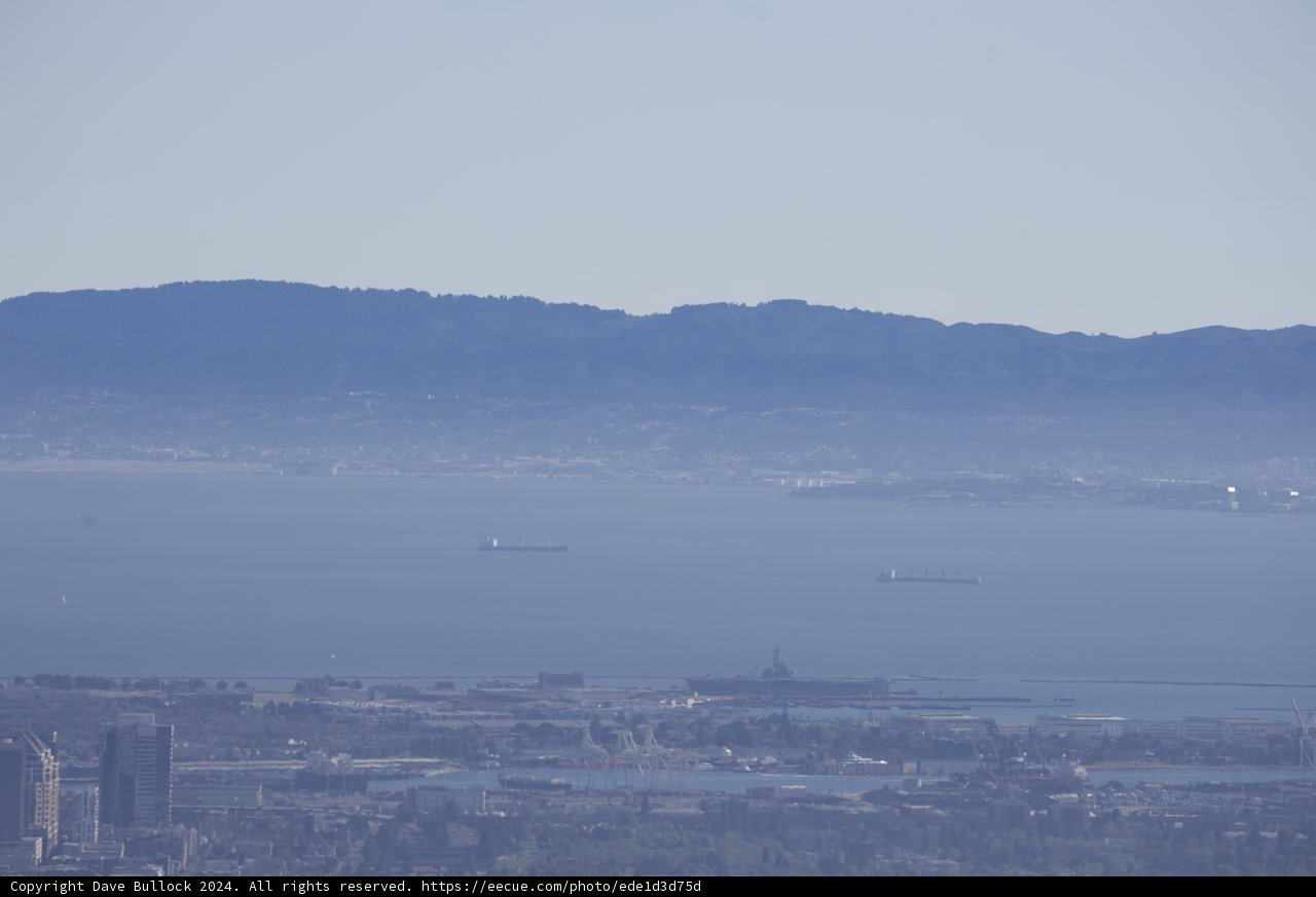 Cityscapes and Silhouettes: A Hazy Day Over the Bay