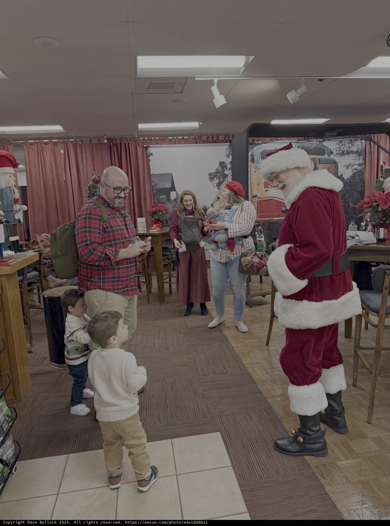 Santa Visits Community Christmas Gathering