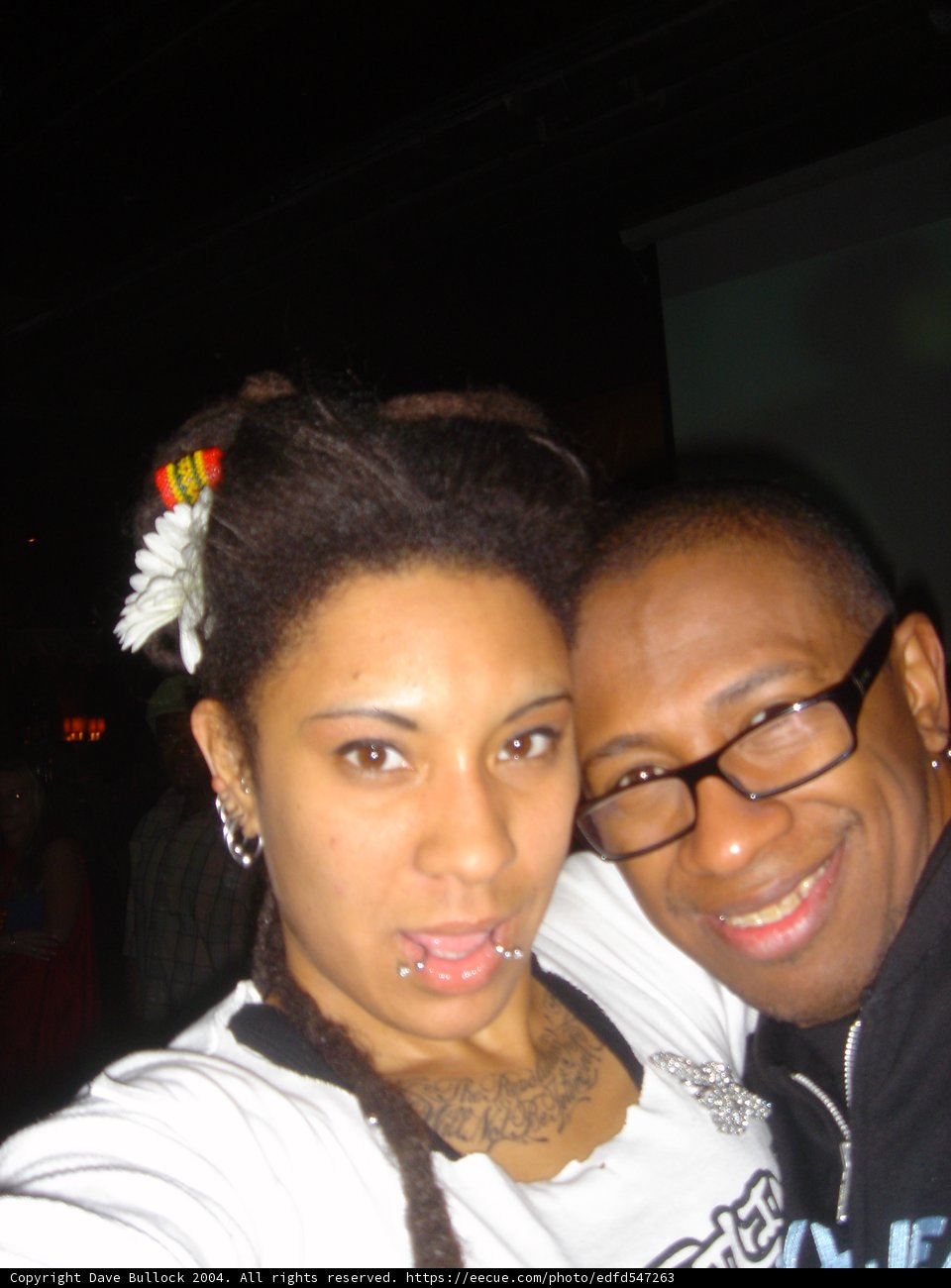 Two Friends Posing for a Nightlife Shot