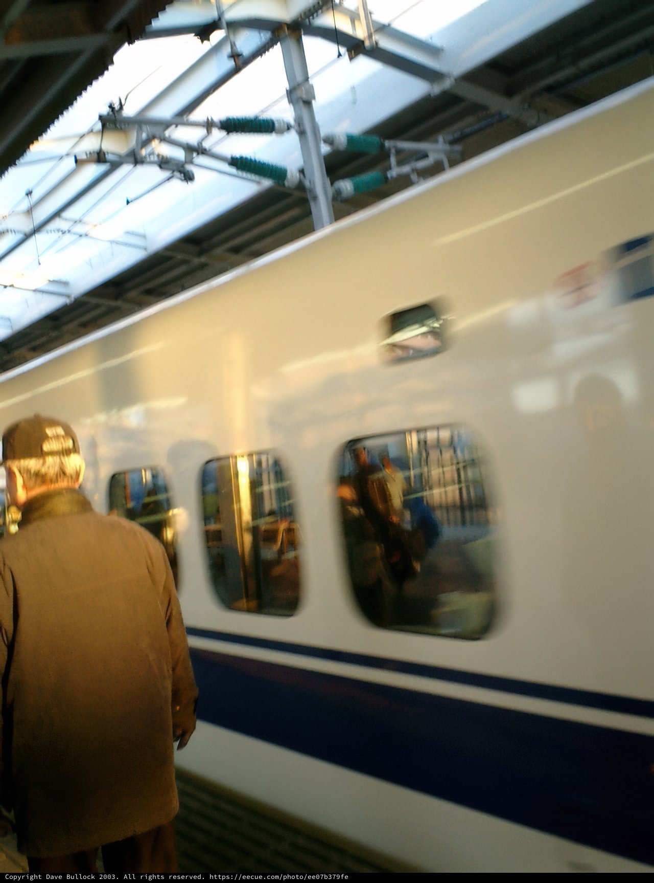 Man at a Bullet Train Station in Tokyo