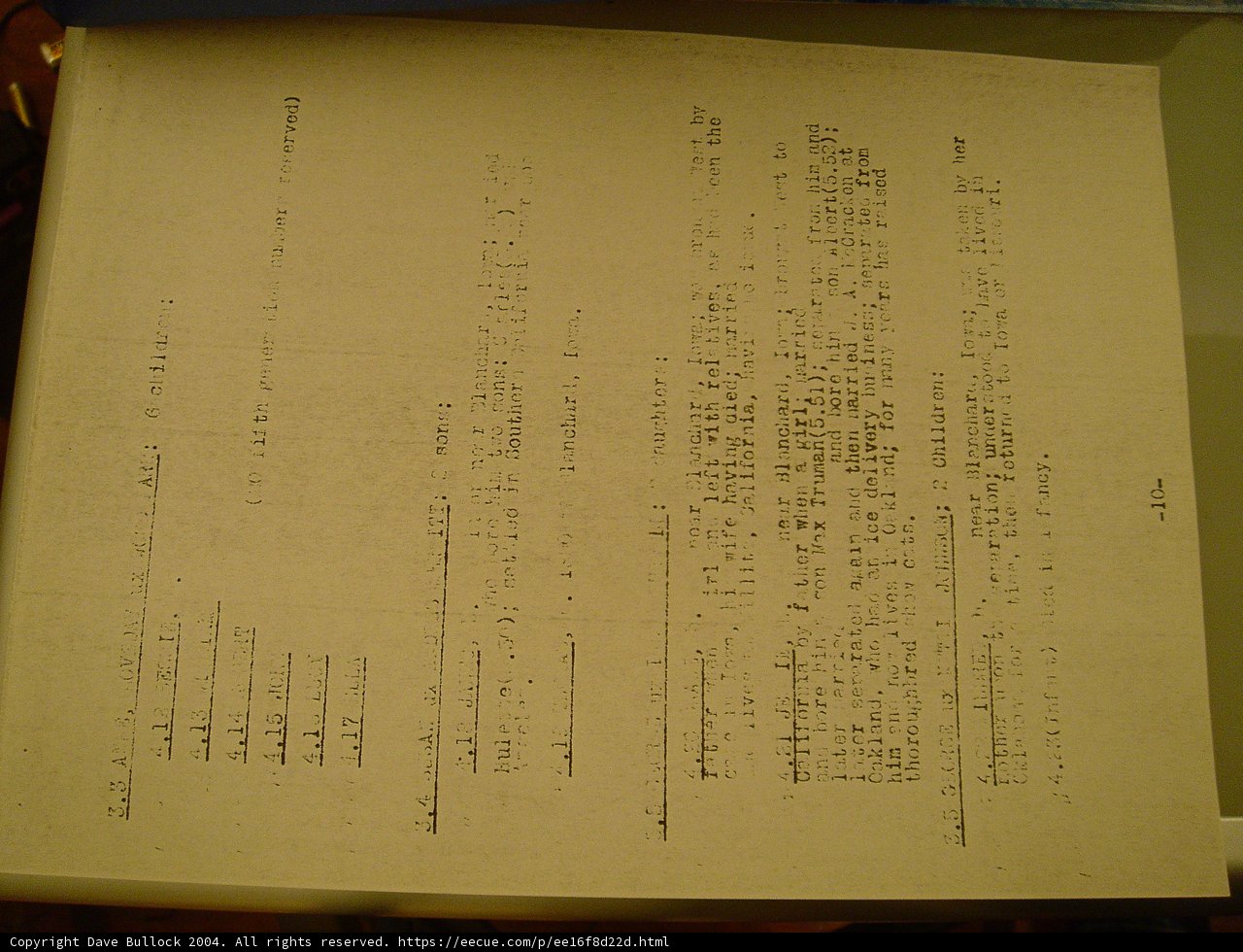 Printed Document for Book