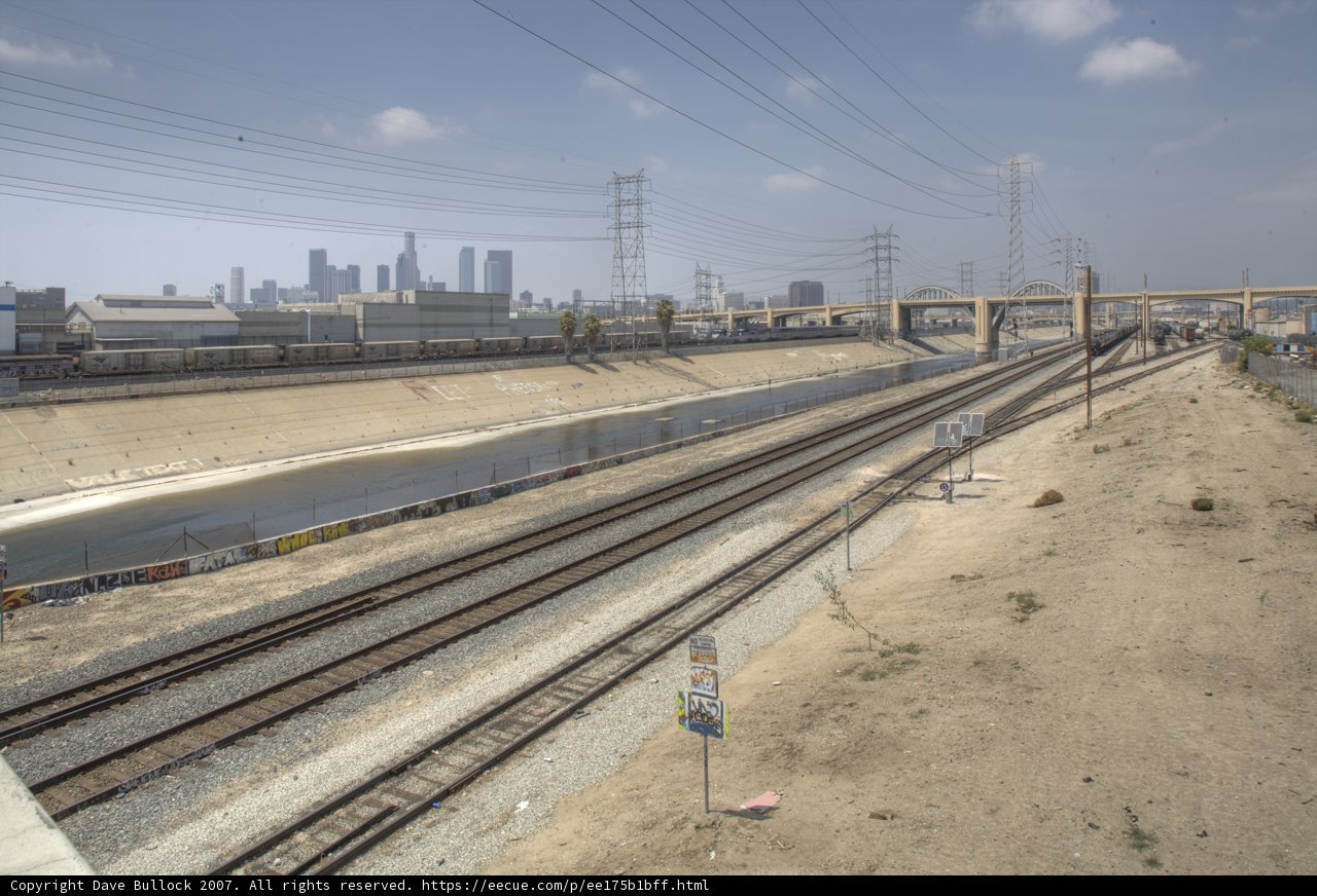 City Skyline and Train Tracks