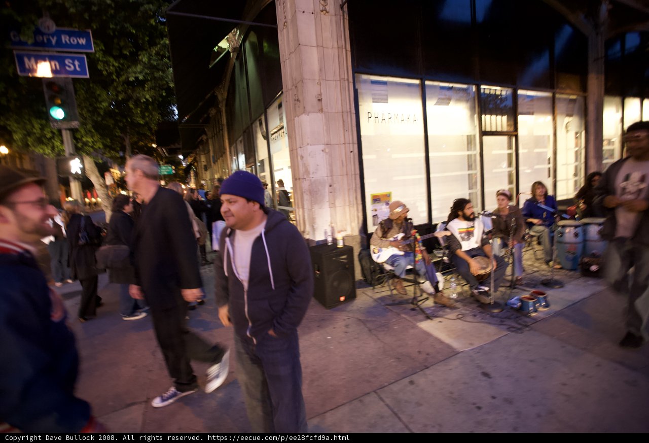 Nighttime Crowds at Clothing Store