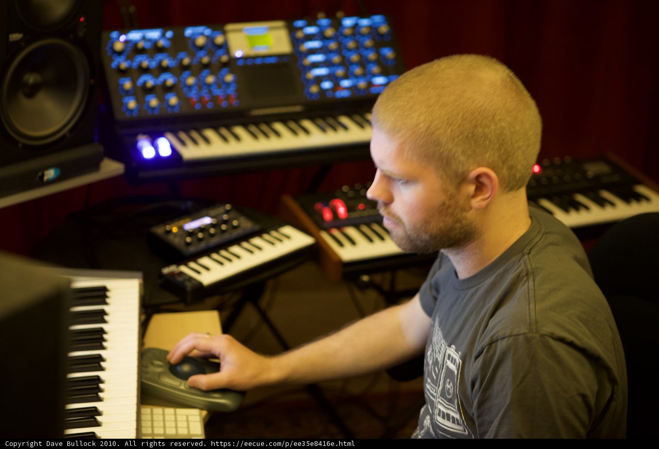 Morgan Page Creating Music on his Keyboard