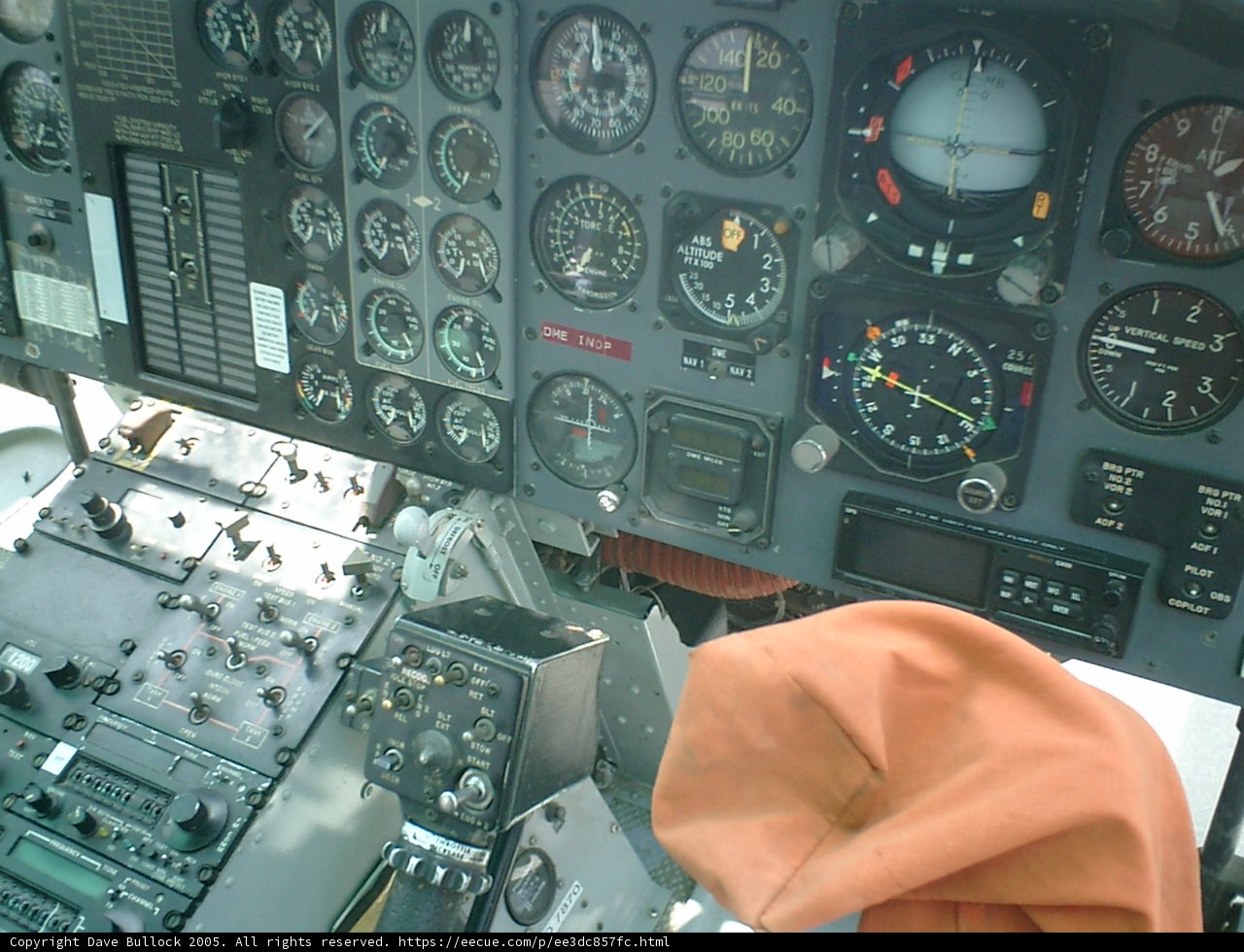Inside the cockpit of an airplane