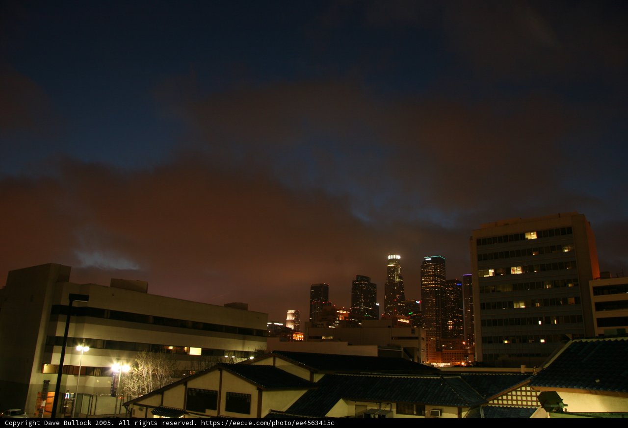 Nighttime Metropolis Skyline