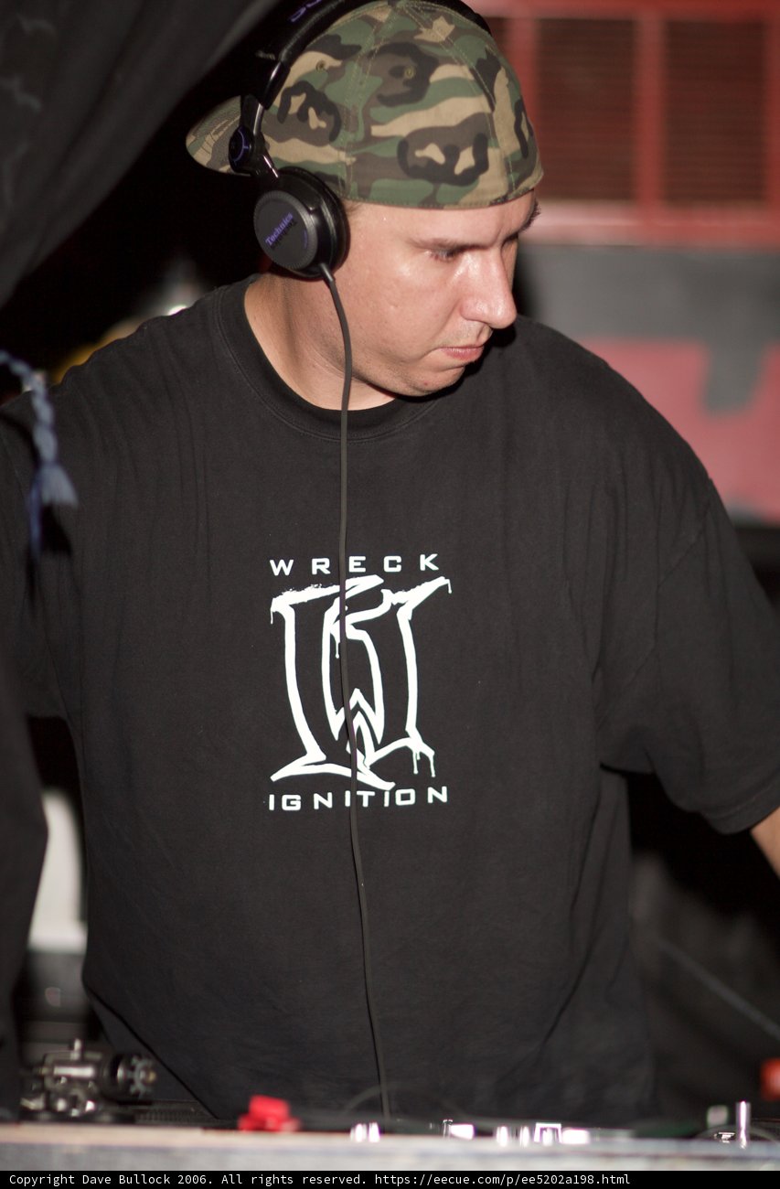 Black-clad Deejay in Action