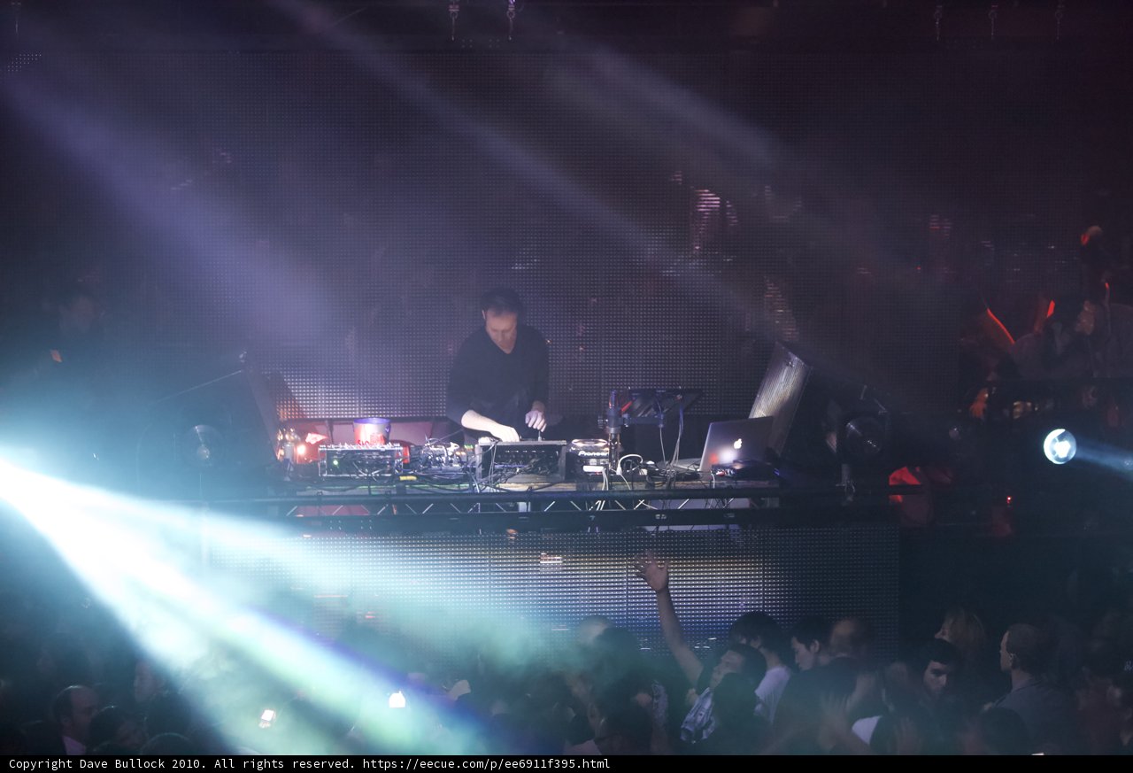 DJ ignites the audience with music and light