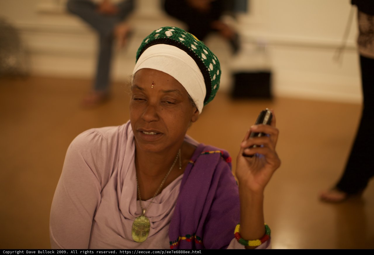 Turbaned Woman on Phone