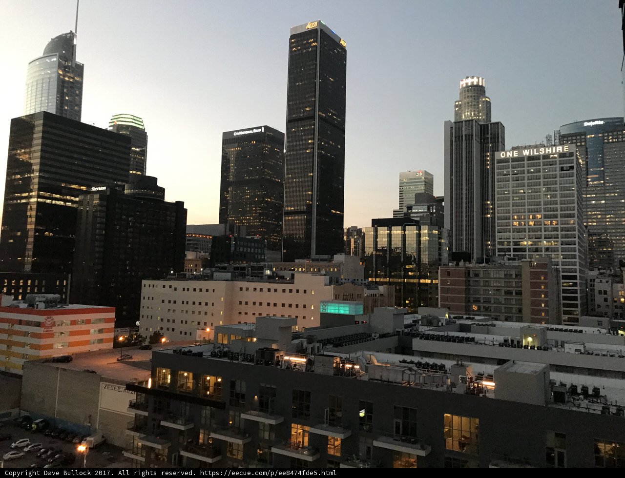 Nighttime View from a Rooftop