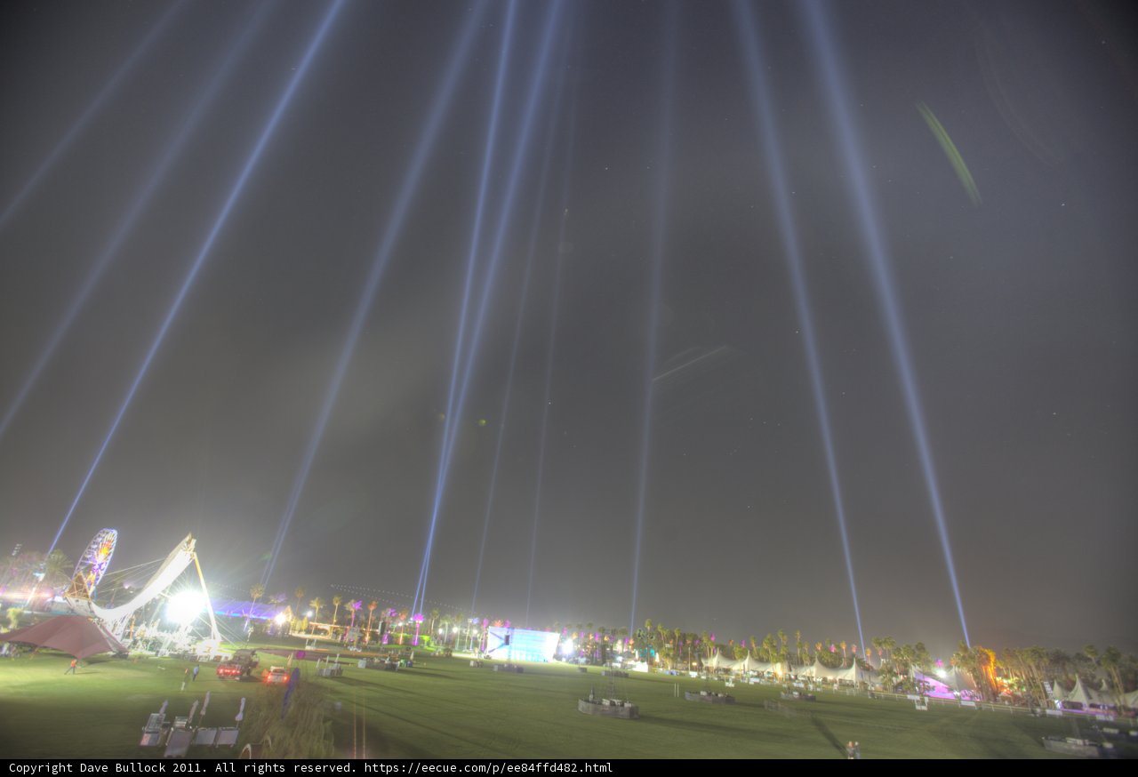 Laser Sky Over Festival Field