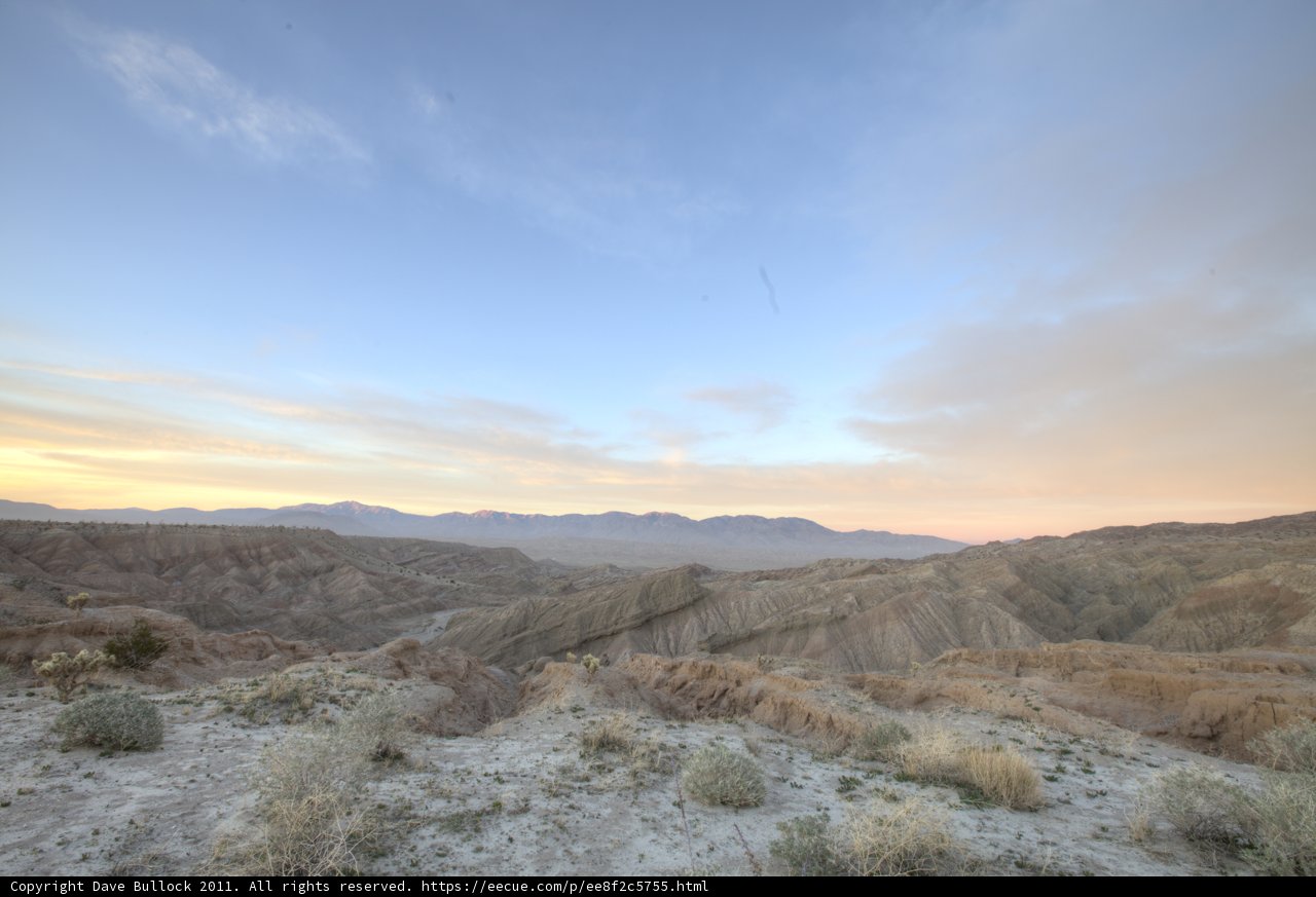 Desert Sunset with Majestic Mountains