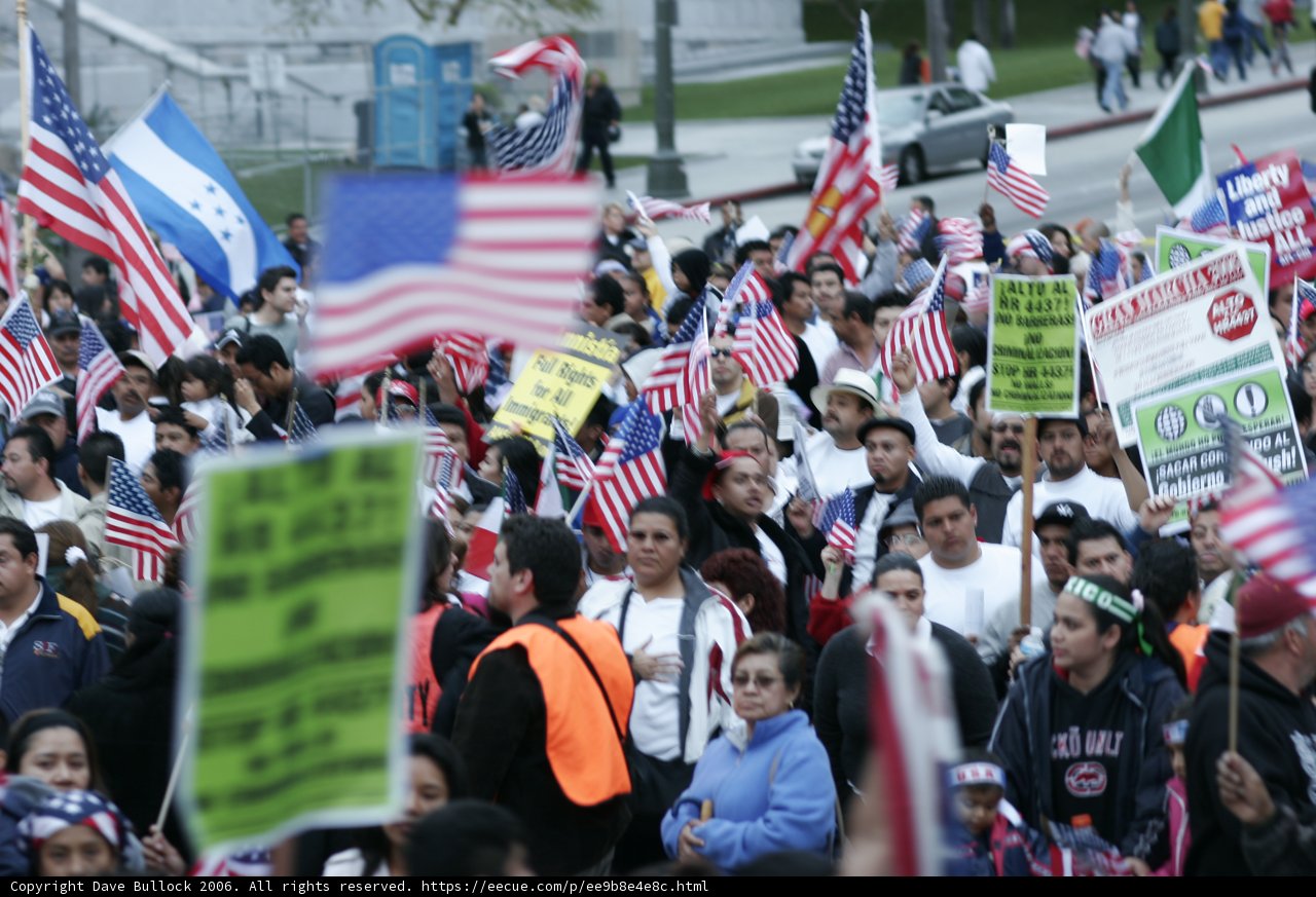 Patriotic Protesters March Through the Streets
