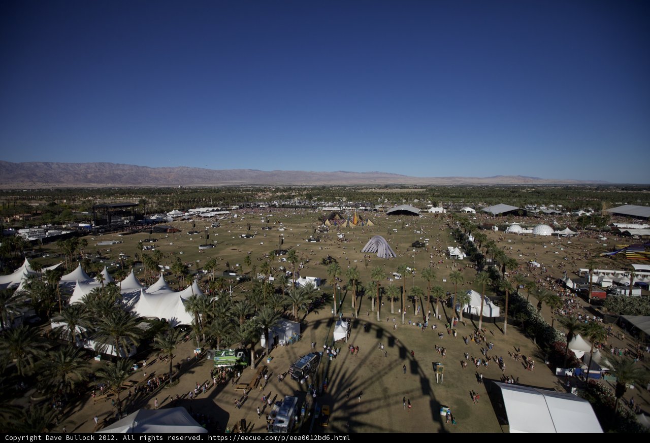 Overhead View of Coachella Festival