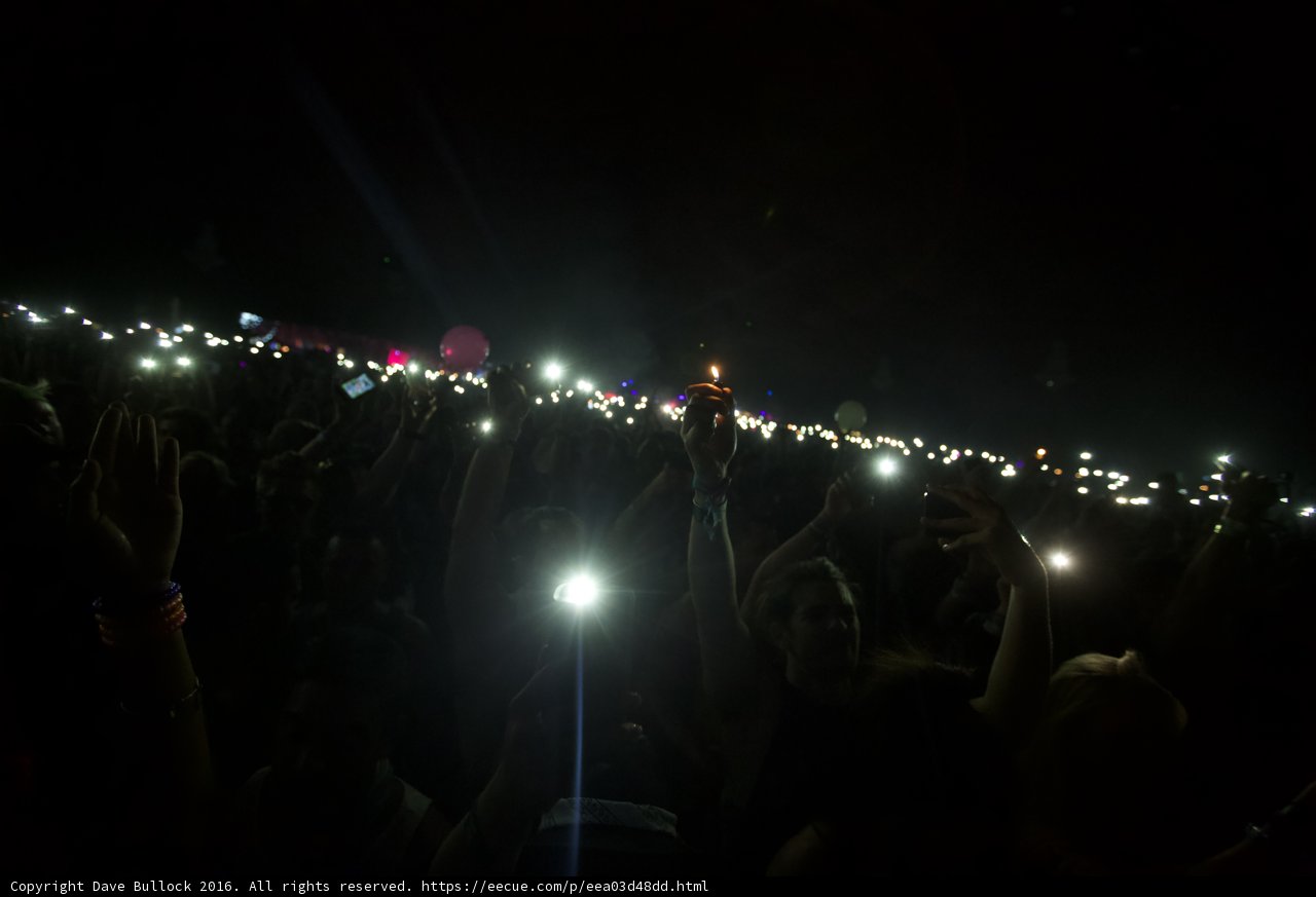 Phone-lit Crowd