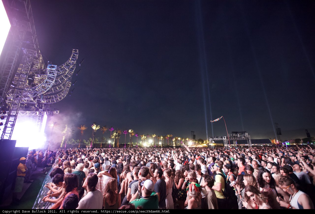 Coachella 2011 Nighttime Crowd