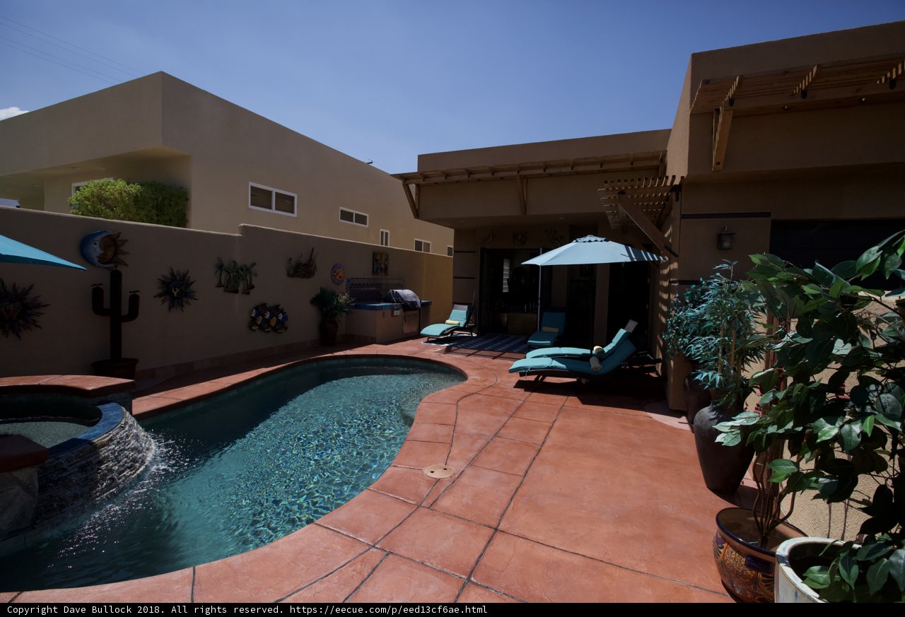 Relaxing in the Villa Pool