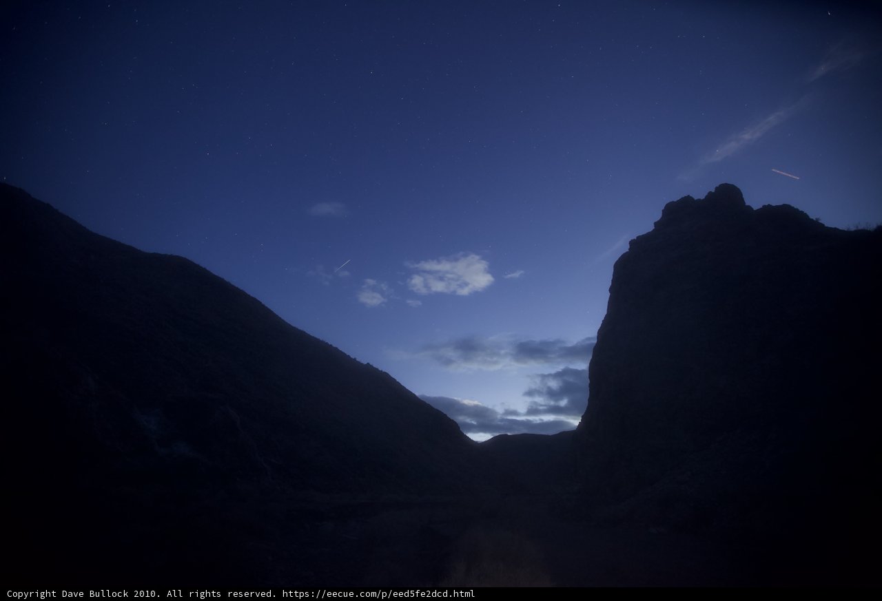 Night Sky Over the Mountain