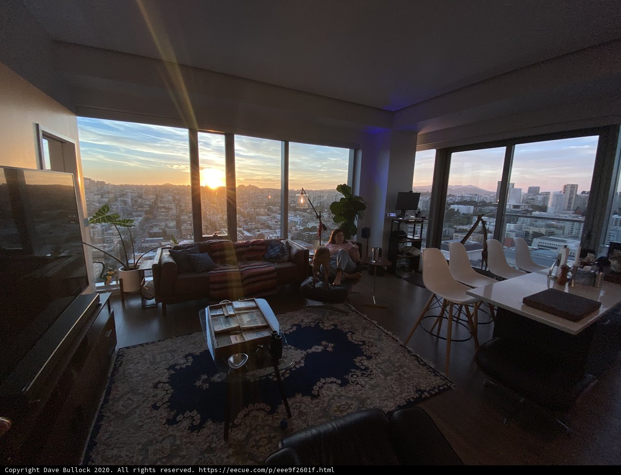 Sunset View from Penthouse Living Room