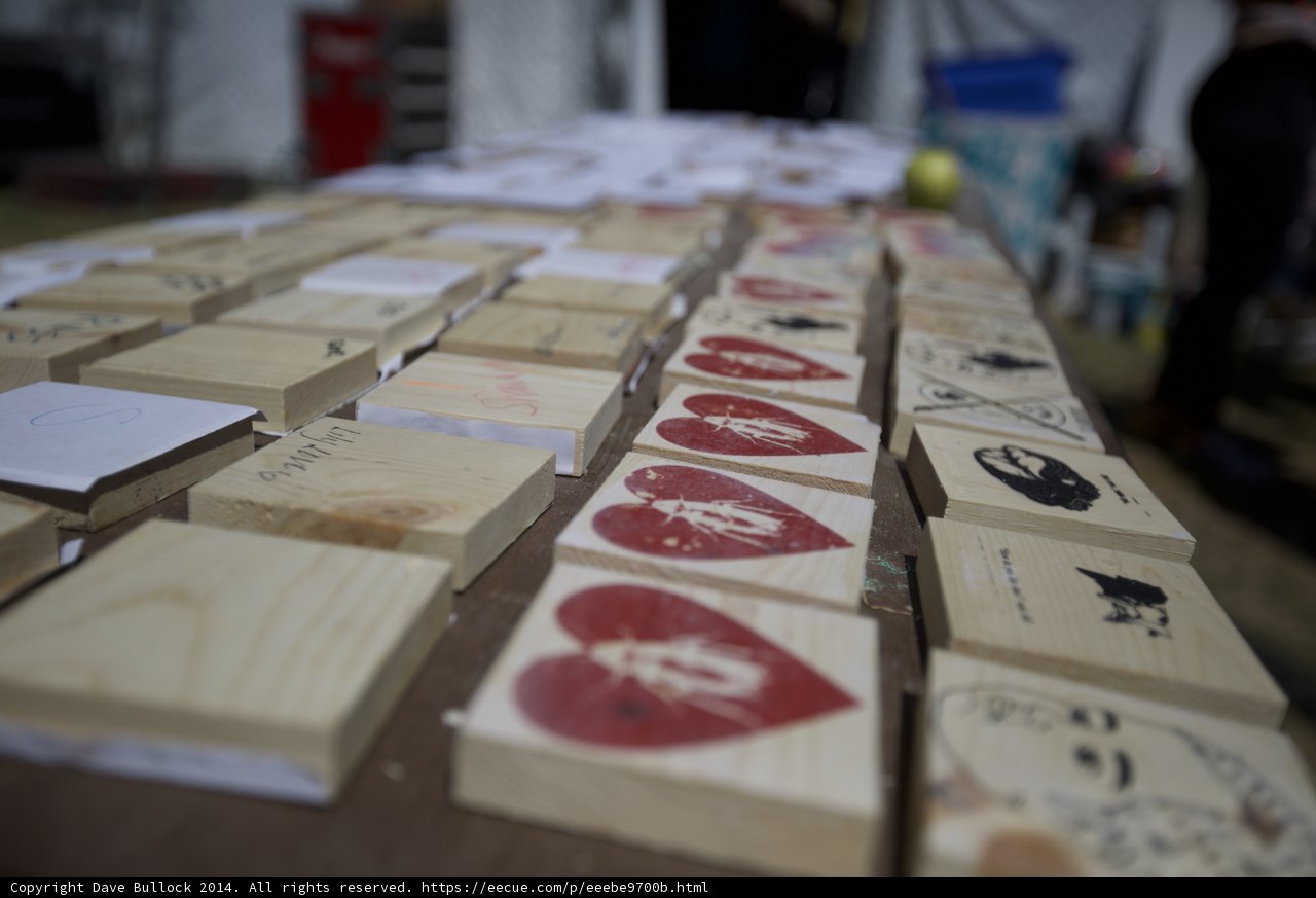 Wooden Hearts and Cards Table