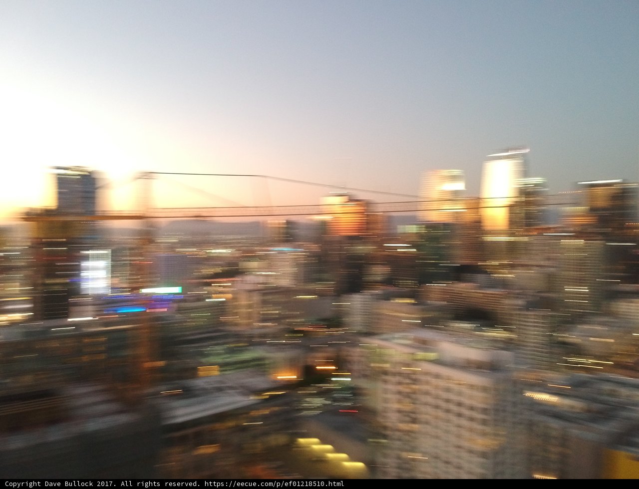 Blurry Metropolis Sunset