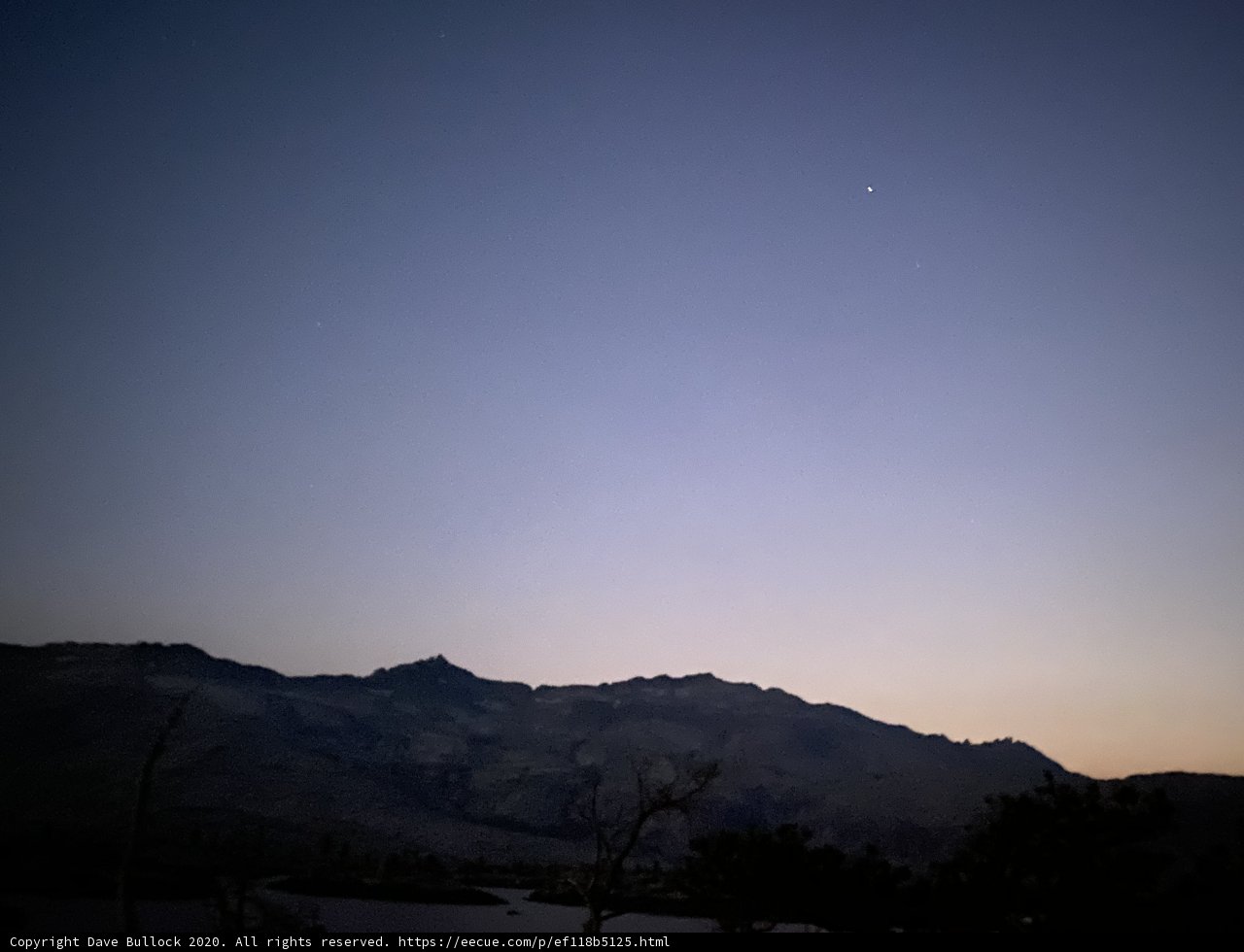 Night Sky over Desolation Wilderness