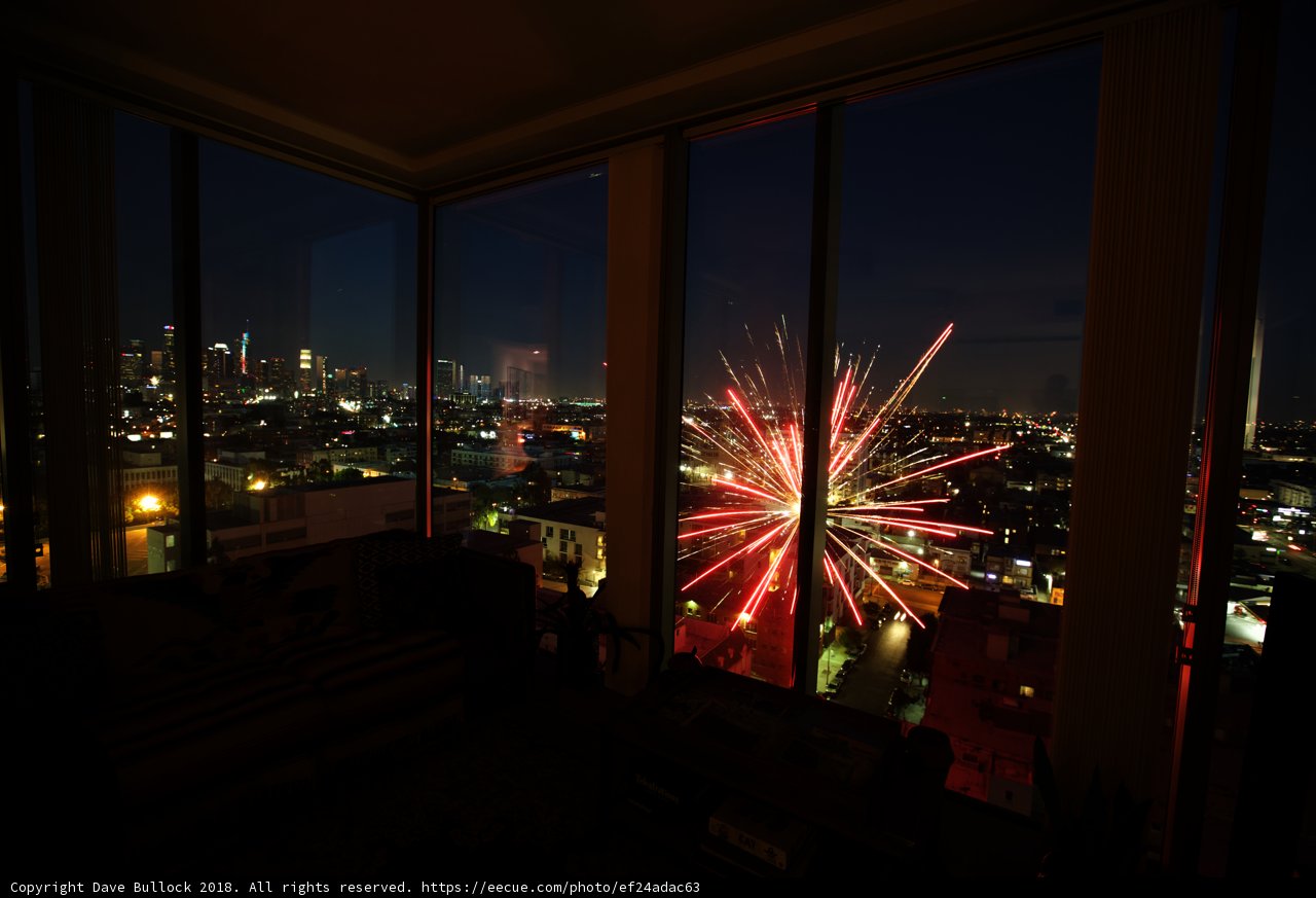 Fireworks Illuminating the City Skyline