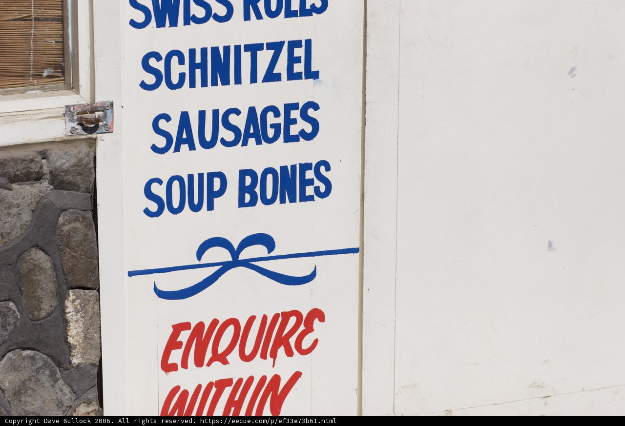 Sausages, Schneezels, and Soup Bones, Oh My!