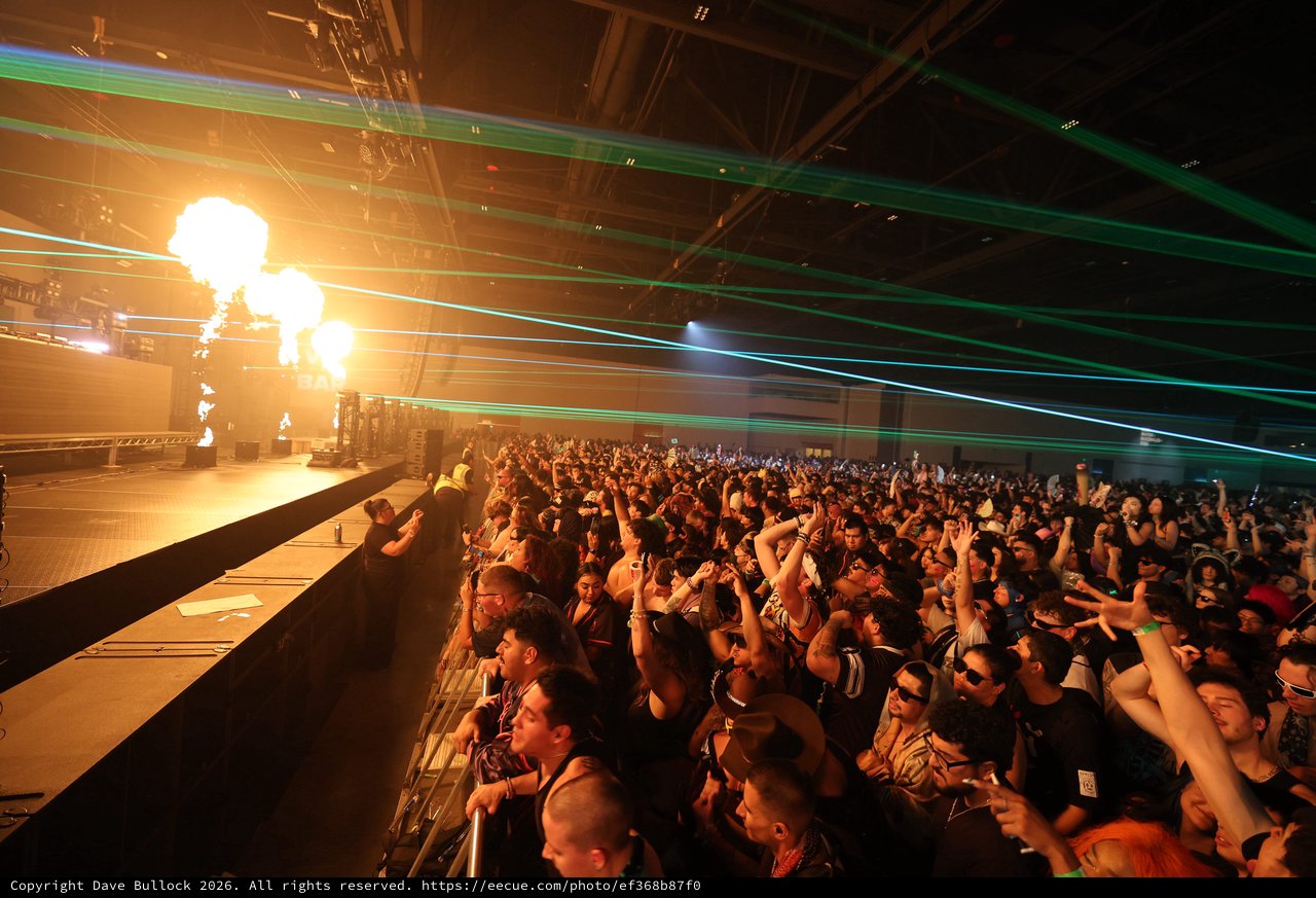 Laser Light Storm Over Massive Wobbleland Festival Crowd