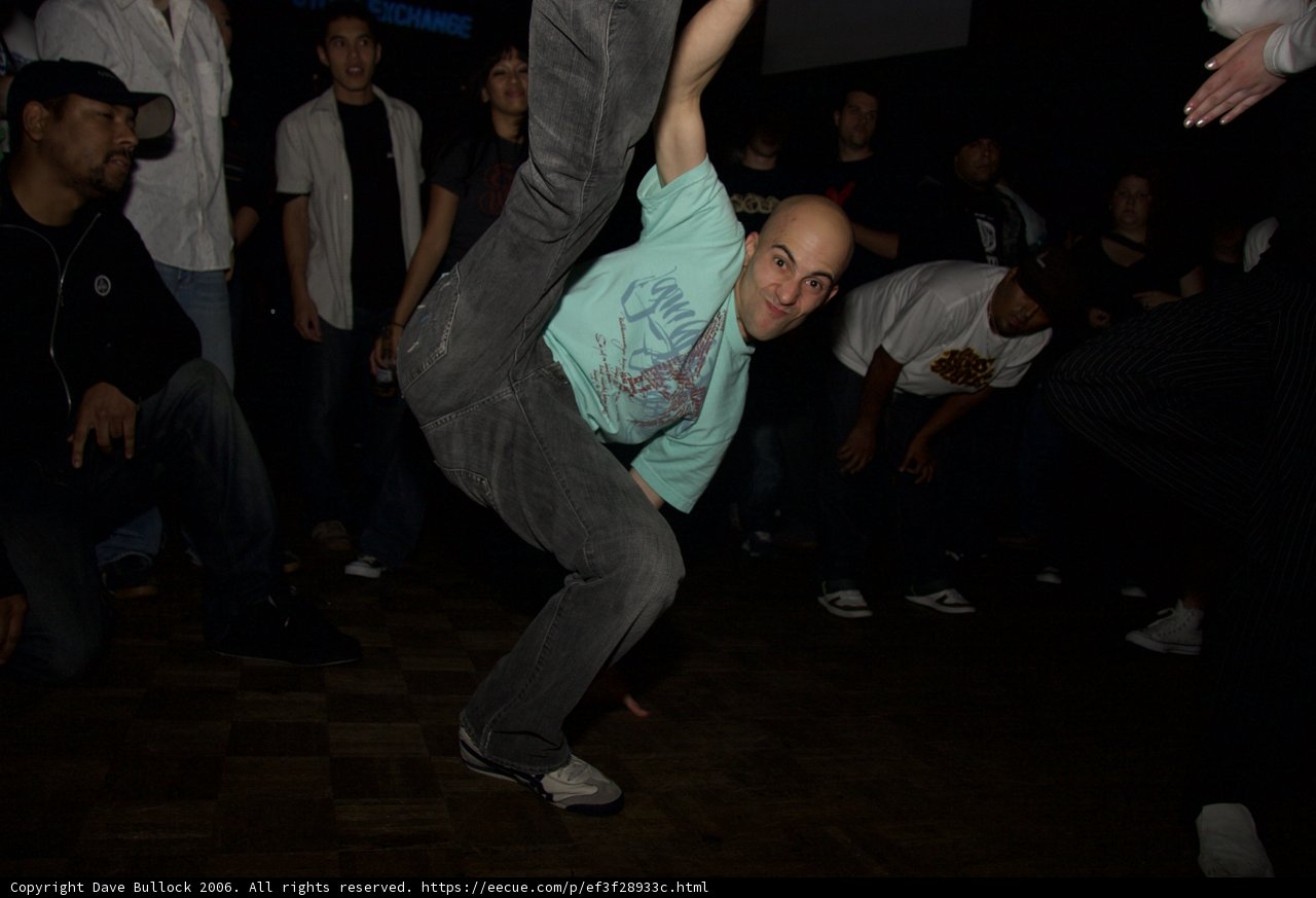 Breakdancing in Grey