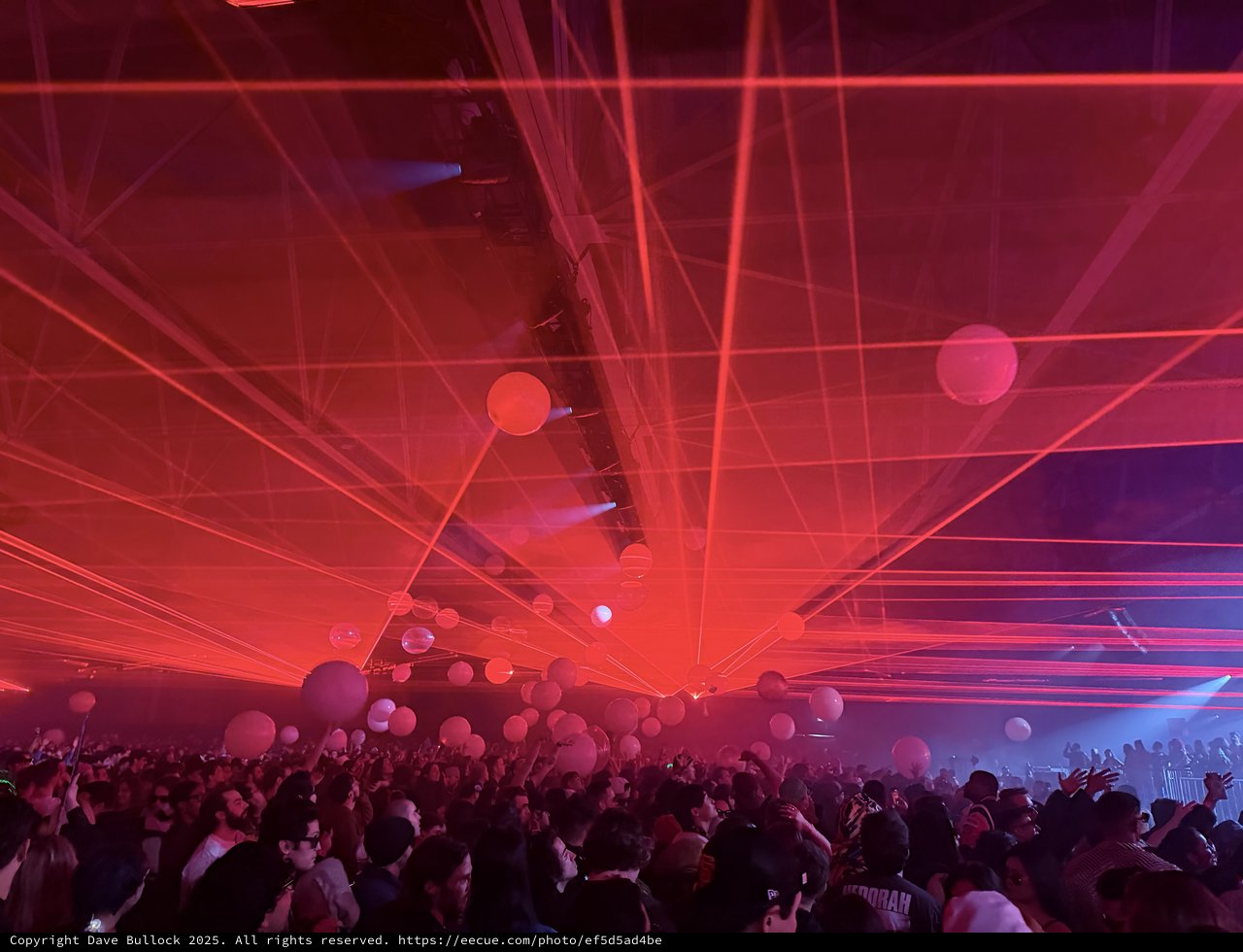 Laser Light Show at Electronic Music Concert