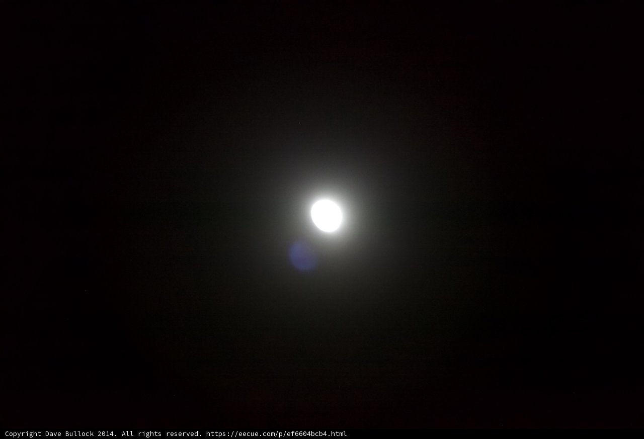 Illuminated Moon in Coachella Sky