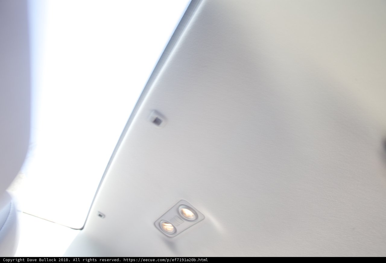 View from above: The ceiling of a Plane