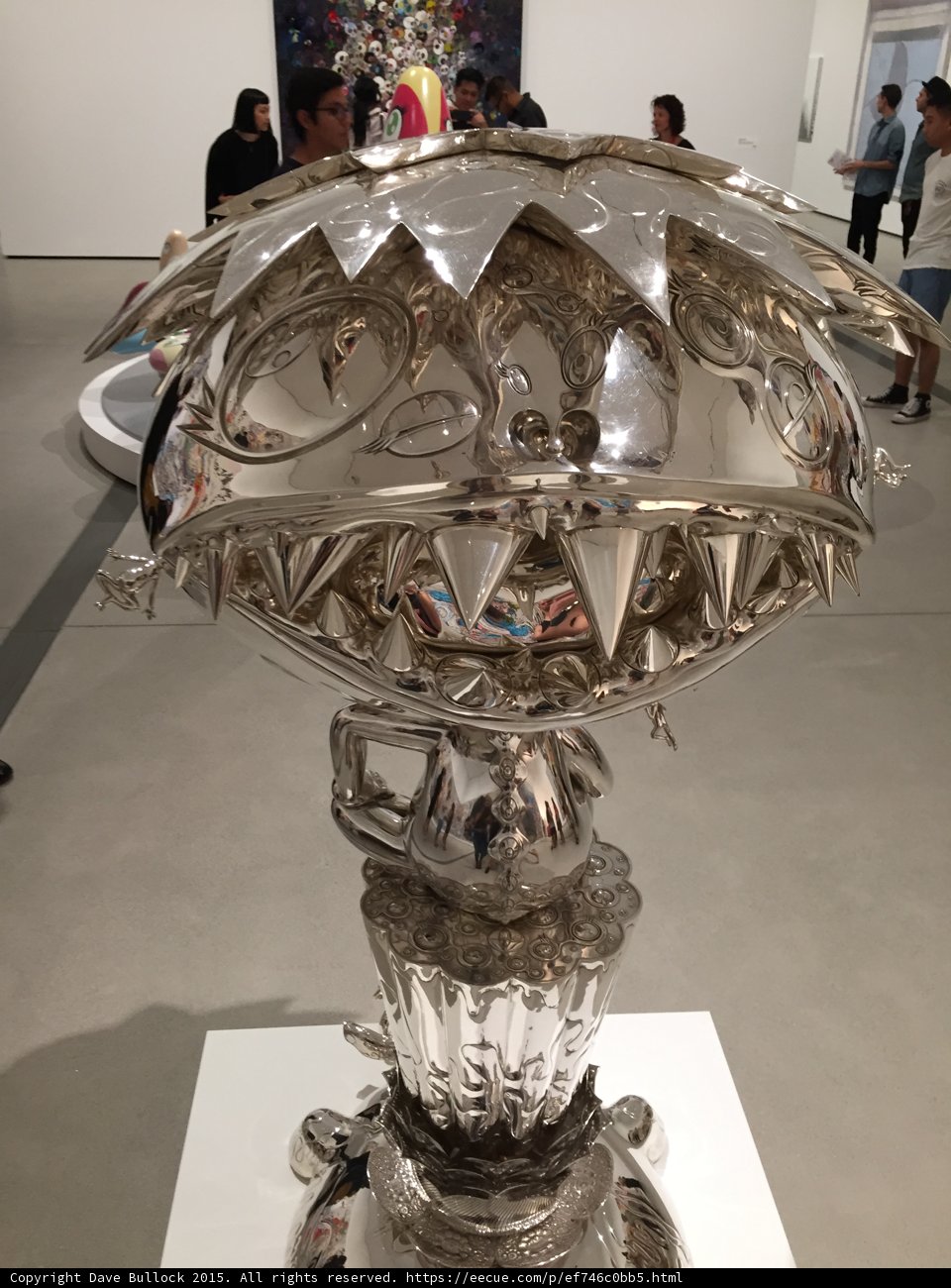 Shimmering Silver Statue in The Broad Museum