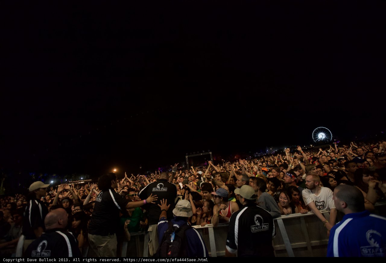 Nighttime Crowd at Coachella Concert