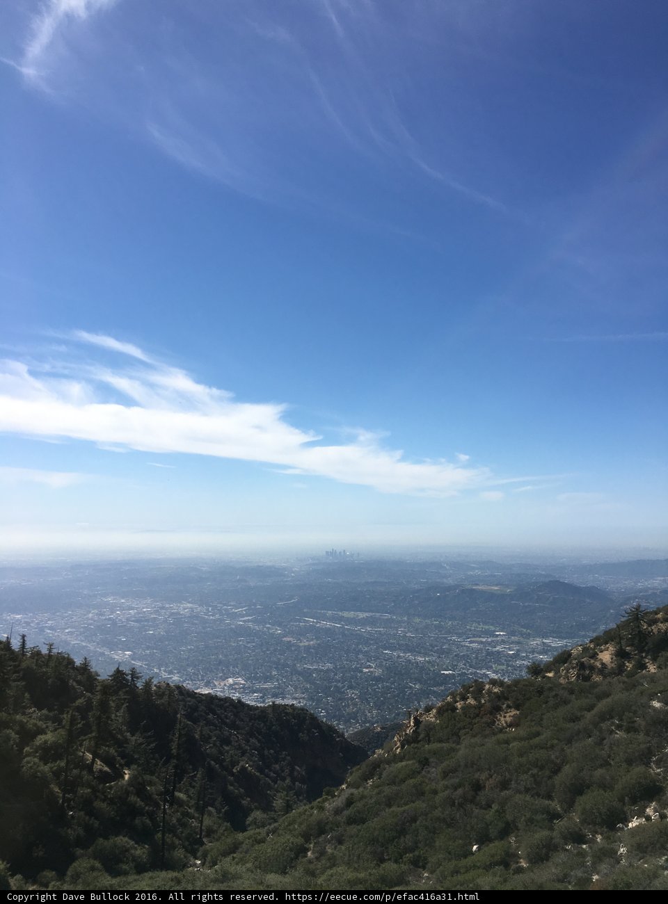 A Breathtaking View of Cityscape from the Top of Angeles National Forest