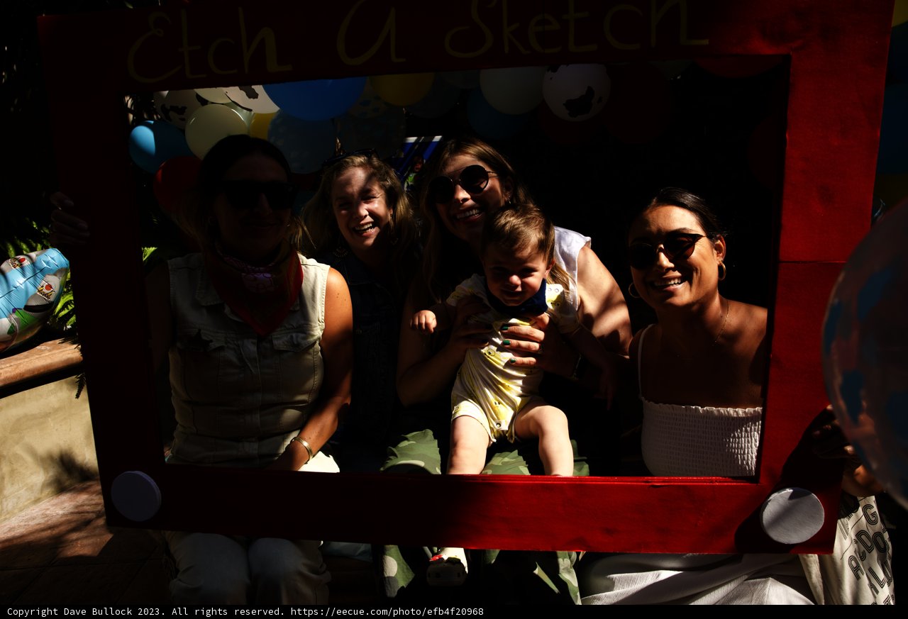Frame of Fun: Lori and Friends Celebrating Wesley's First Birthday