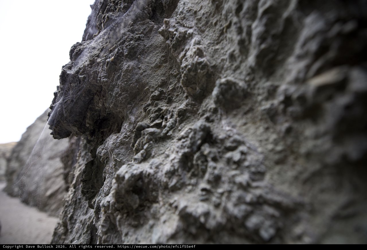 Rugged Rock Face Textures at Camping Site
