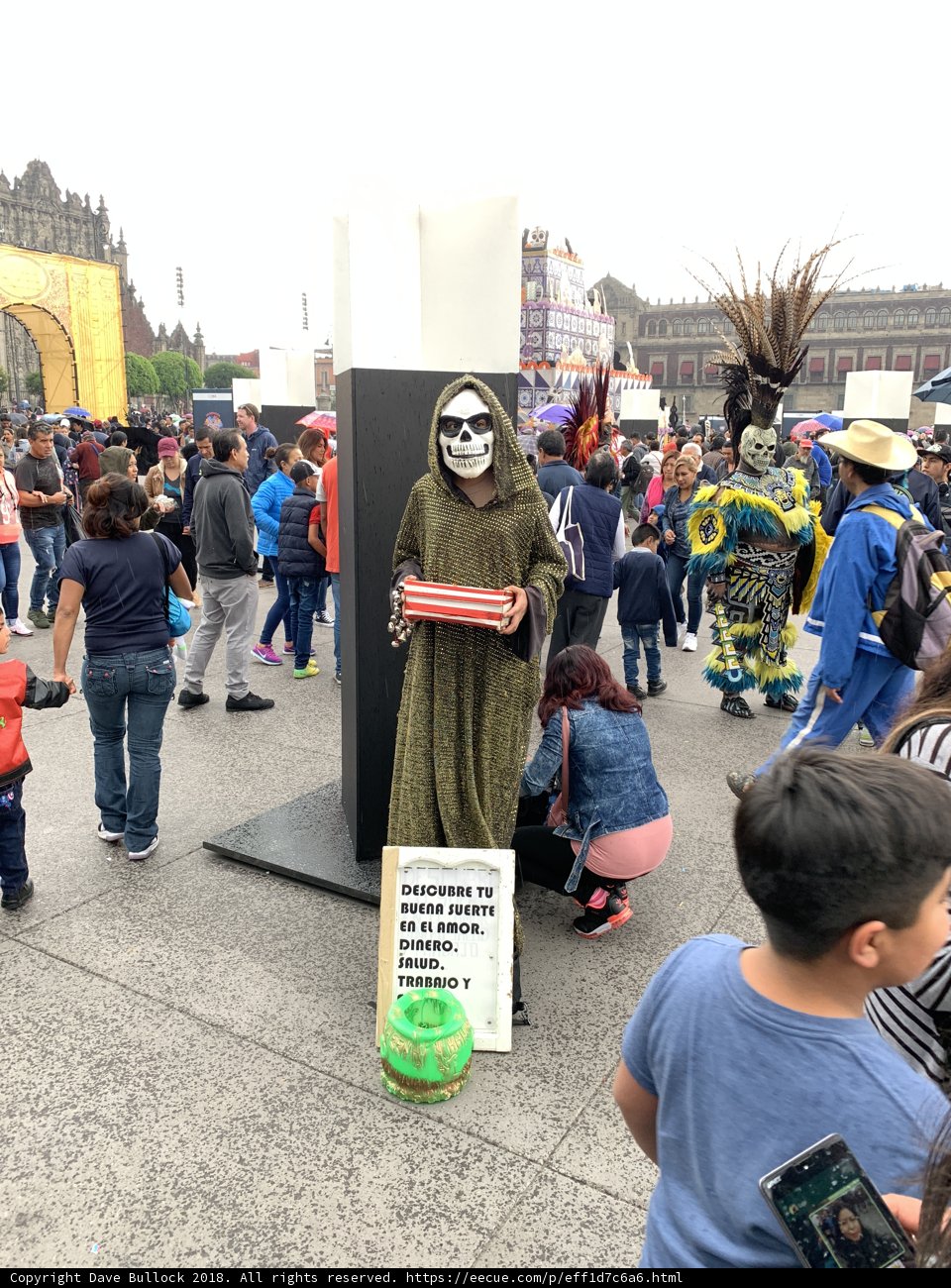 Skeleton Sign Man at Festival