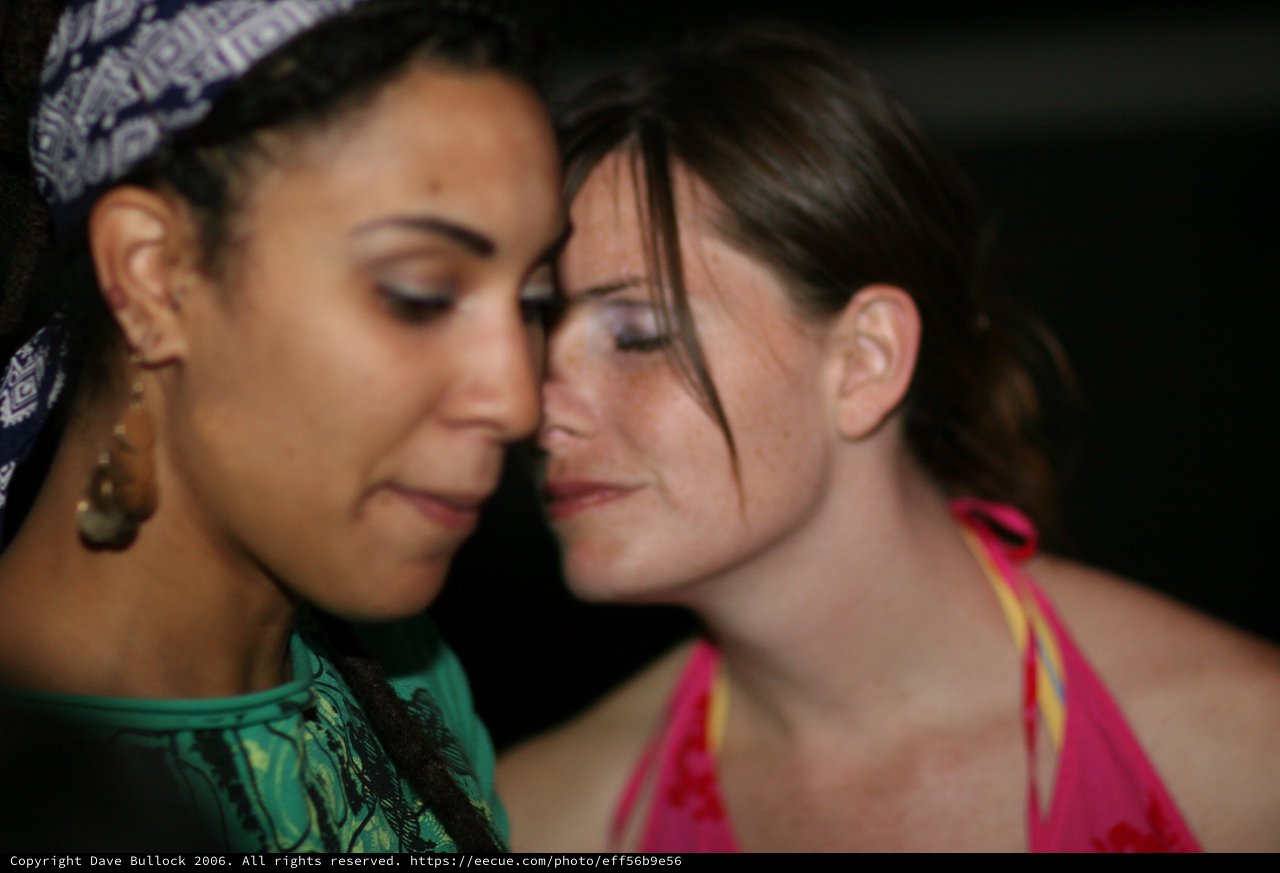 Two Women Share an Intimate Forehead-to-Forehead Moment