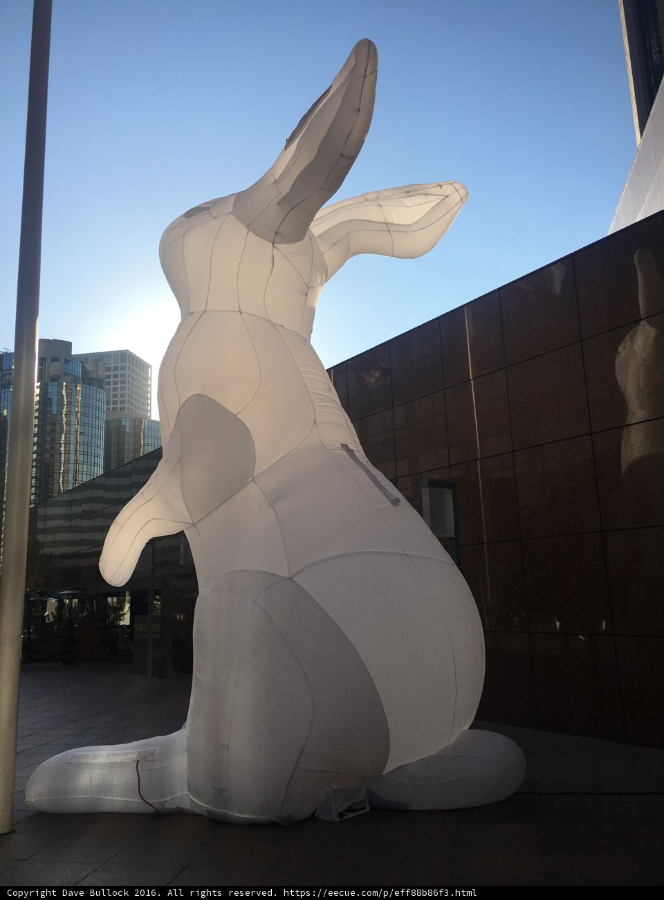 Inflatable Bunny Takes Over Metropolis