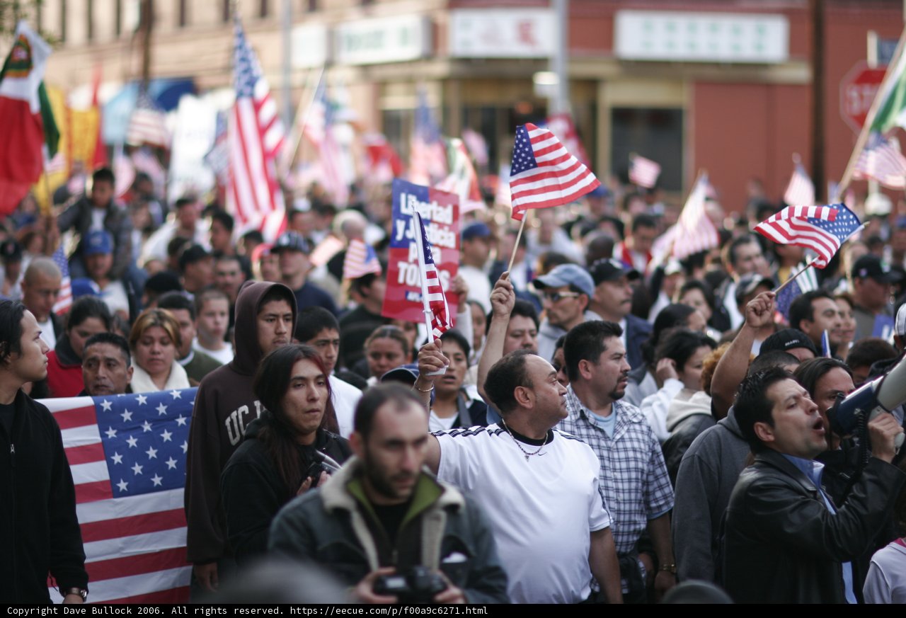 Patriotic Crowd at Cultural Parade