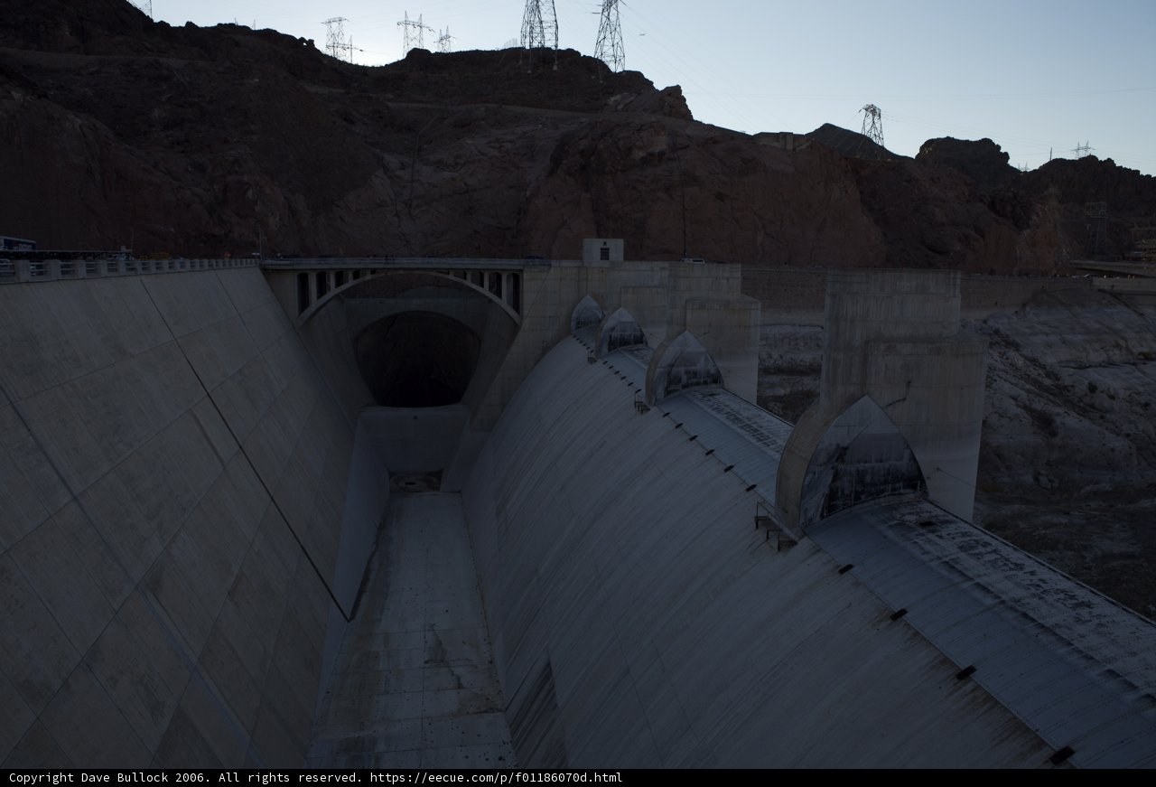 The Hoover Dam with a Breach