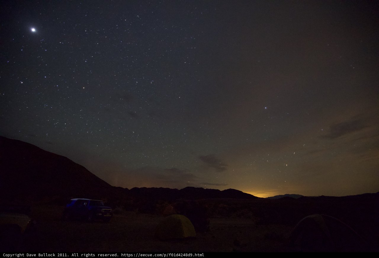 Night Sky over Desert Mountains
