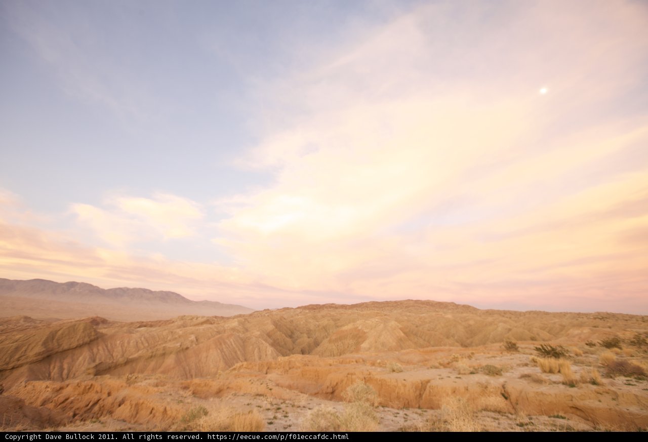 Moonrise Over Anza Borrego Desert