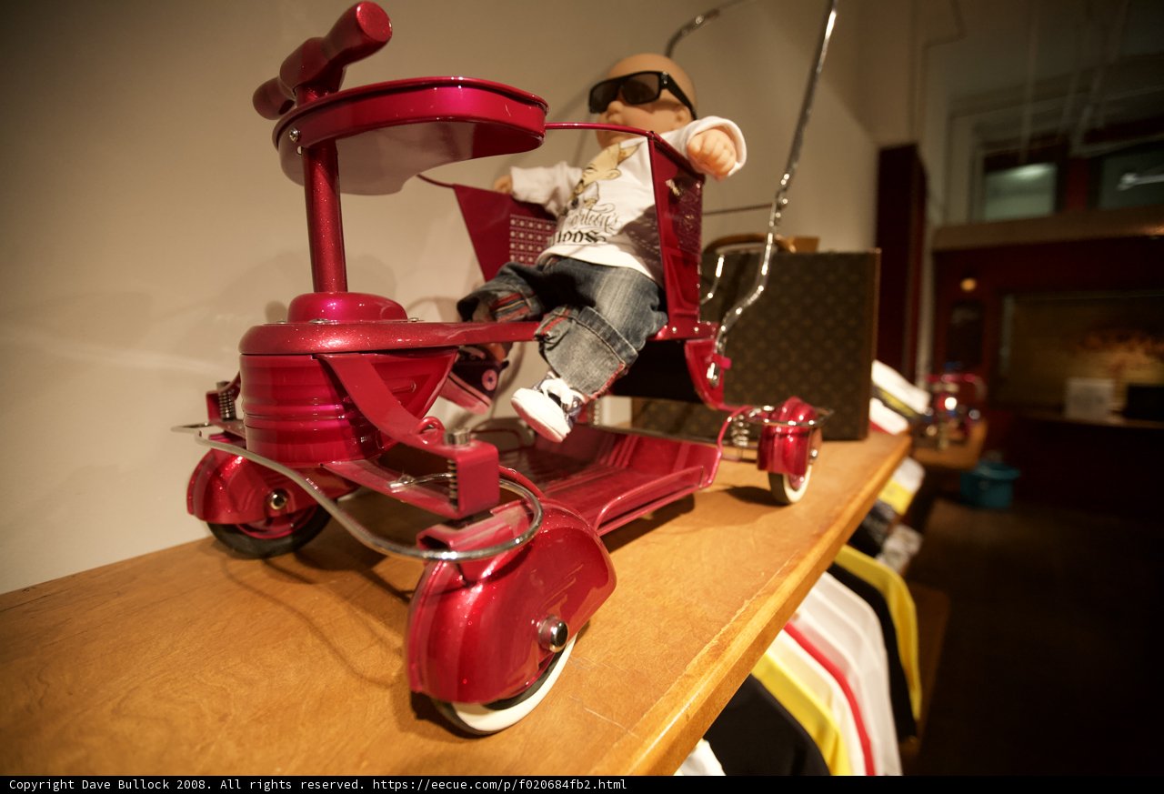 Wooden Toy Car on Display