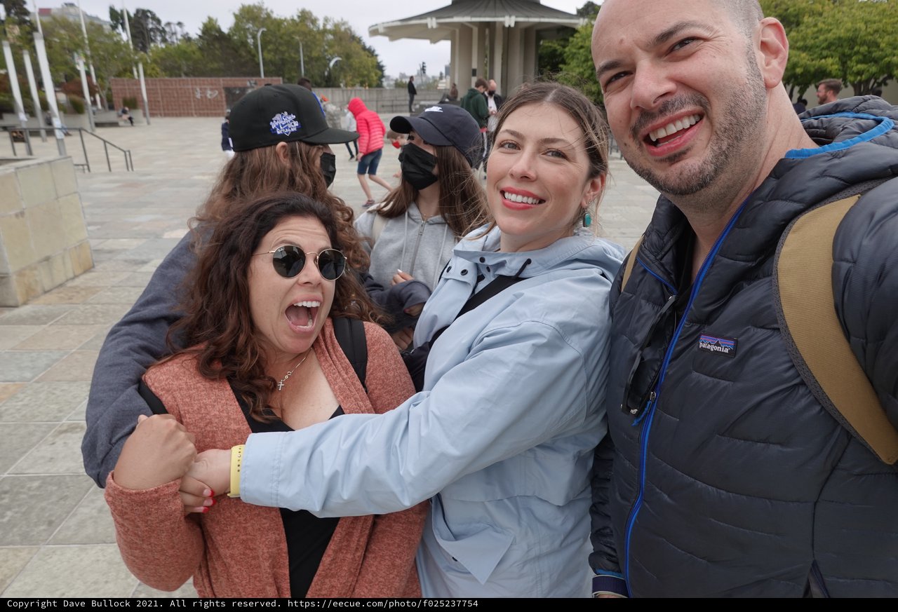 Friends Celebrating Together at Outdoor Event